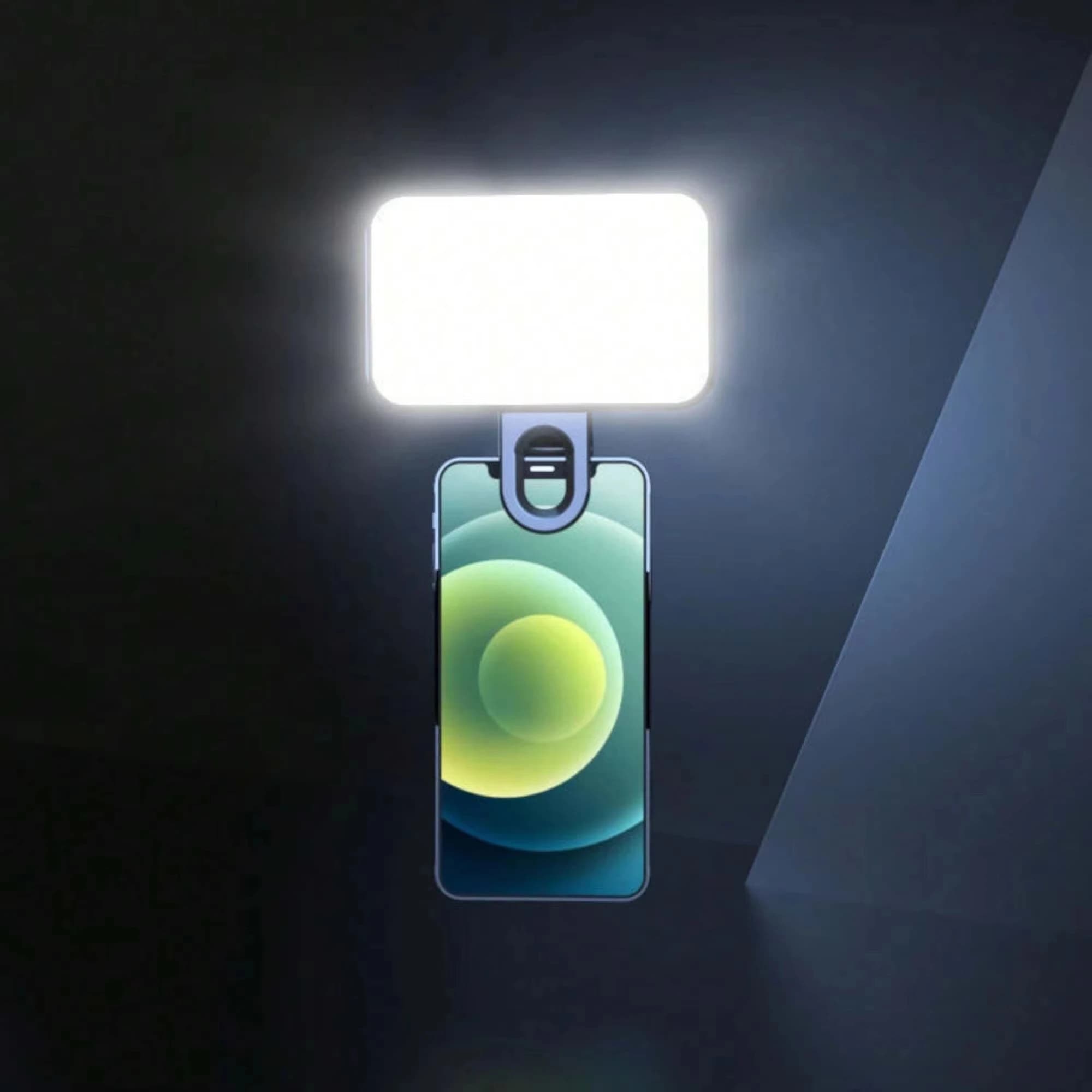 Lampe LED de poche pour selfie, compatible iPhone, Samsung, iPad, téléphone portable, ordinateur por