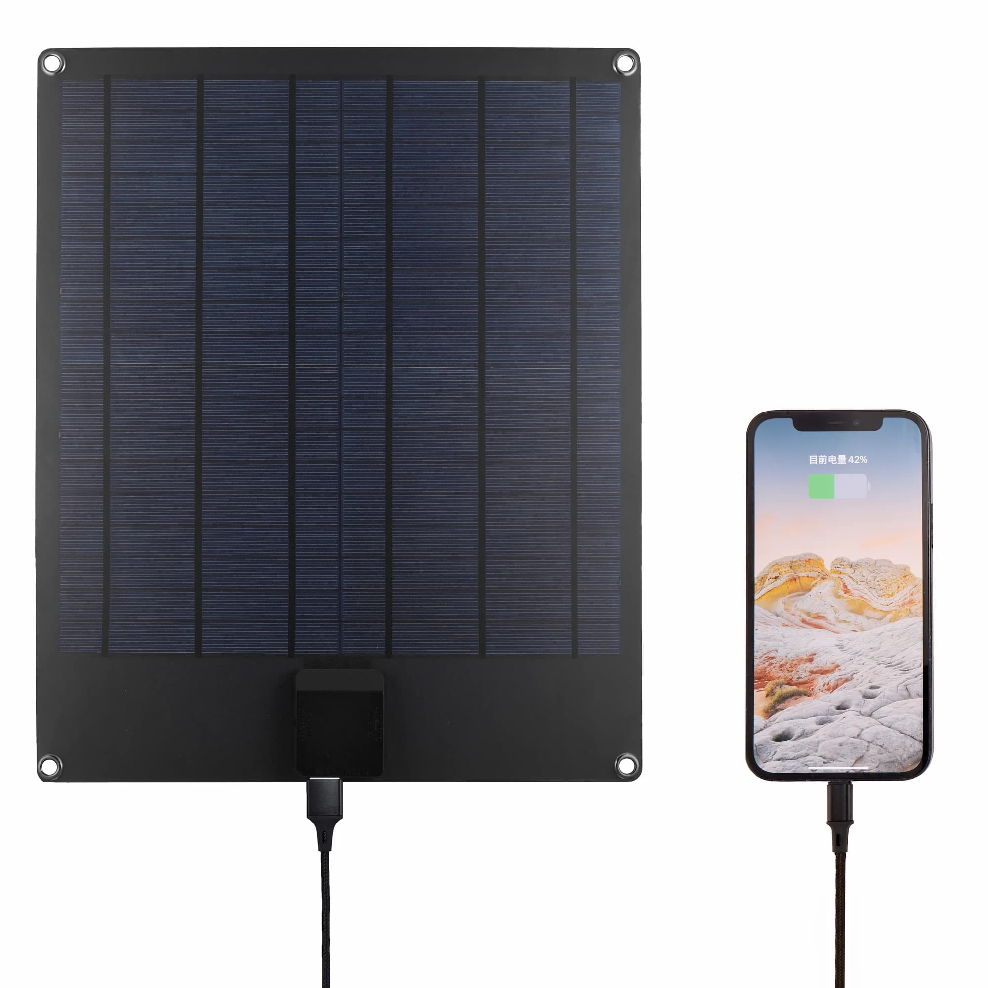 Chargeur solaire 18W avec double sortie USB 5V et DC 12V, contrôleur solaire inclus, pour batterie 1