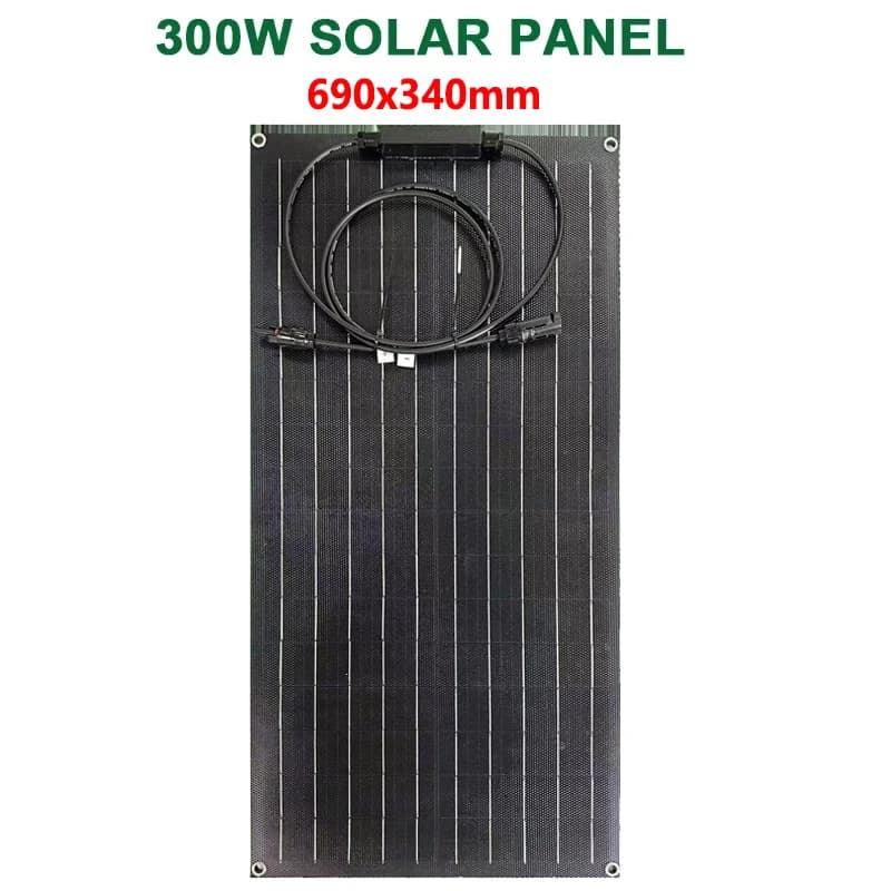 Kit de Panneaux Solaires Flexibles MonocBN, 18V, 600/300W, Chargeur de Batterie pour Téléphone Extér