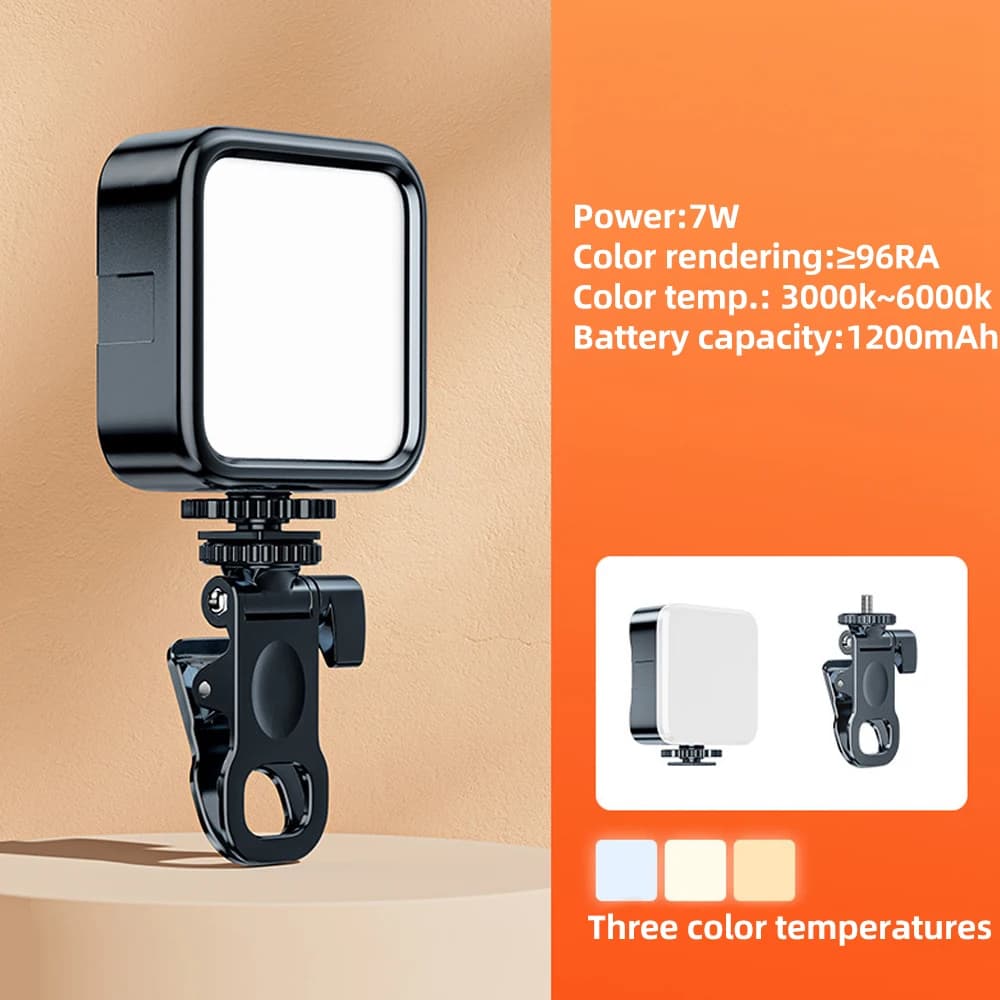 Fonken nouveau LED Selfie lumière pour iPhone Samsung iPad téléphone portable ordinateur portable Cl