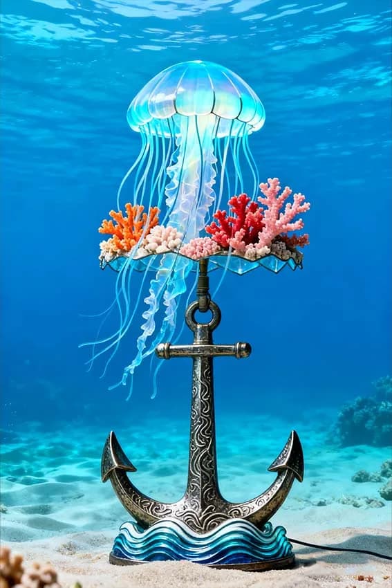 Lampe en verre teinté style Tiffany vintage, plaque en métal, impression murale rétro en aluminium p