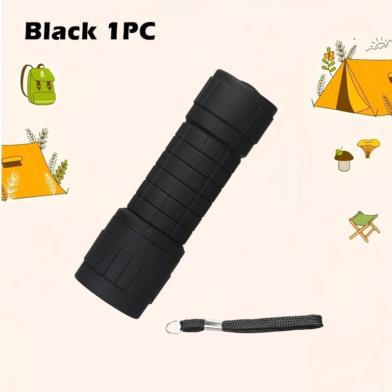 Mini lampe de poche Portable à neuf perles XPE, éclairage puissant utilisant 3 piles AAA, torche d'u