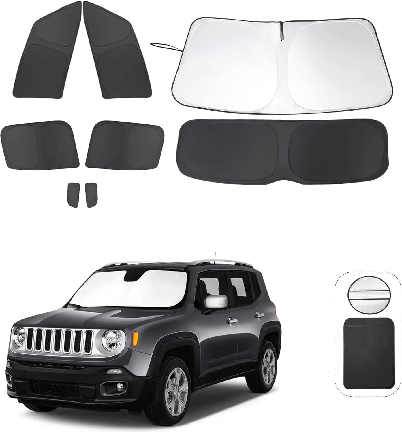 Pare-soleil pour Jeep Renegade 2015 – 2024, accessoires latéraux de voiture, vitres complètes, pare-