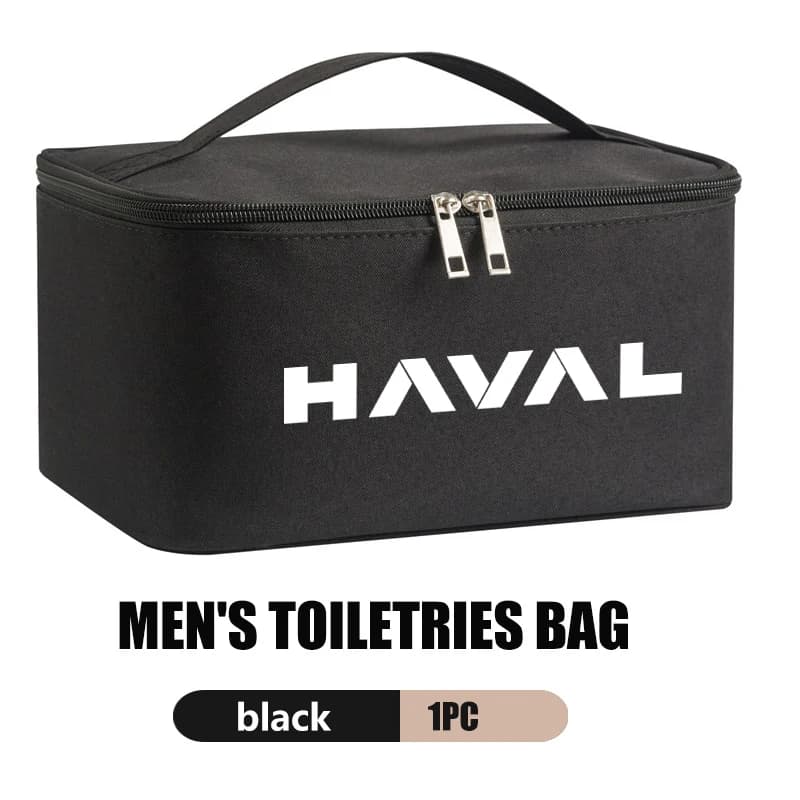 Trousse de Toilette Grande Capacité avec Logo Haval, Boîte de Rangement de Voyage, Accessoires Auto 