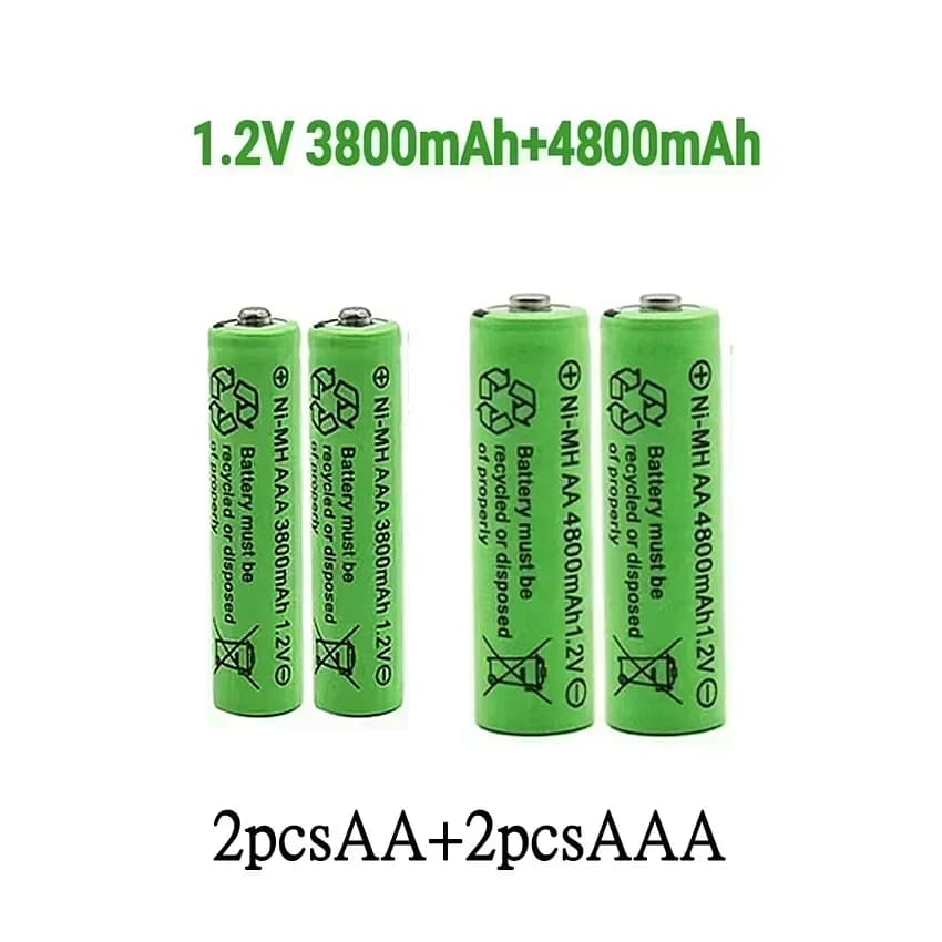 Batterie Rechargeable originale 1.2V AA4800mAh + AAA3800mAh + chargeur pour ordinateur horloge Radio