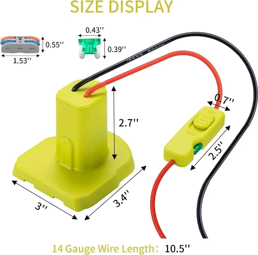 Adaptateur de batterie pour Ryobi 18V, outil électrique, kit de convertisseur de batterie, calibre 1