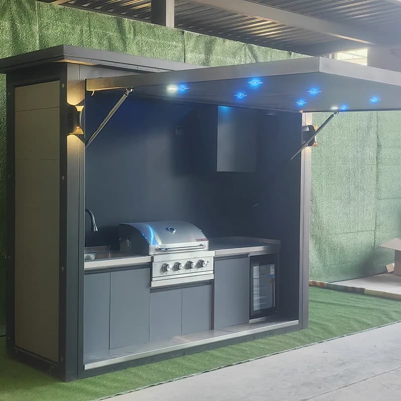 Cuisine portable d'extérieur, étanche, résistante aux intempéries, pour jardin, patio, barbecue, fêt