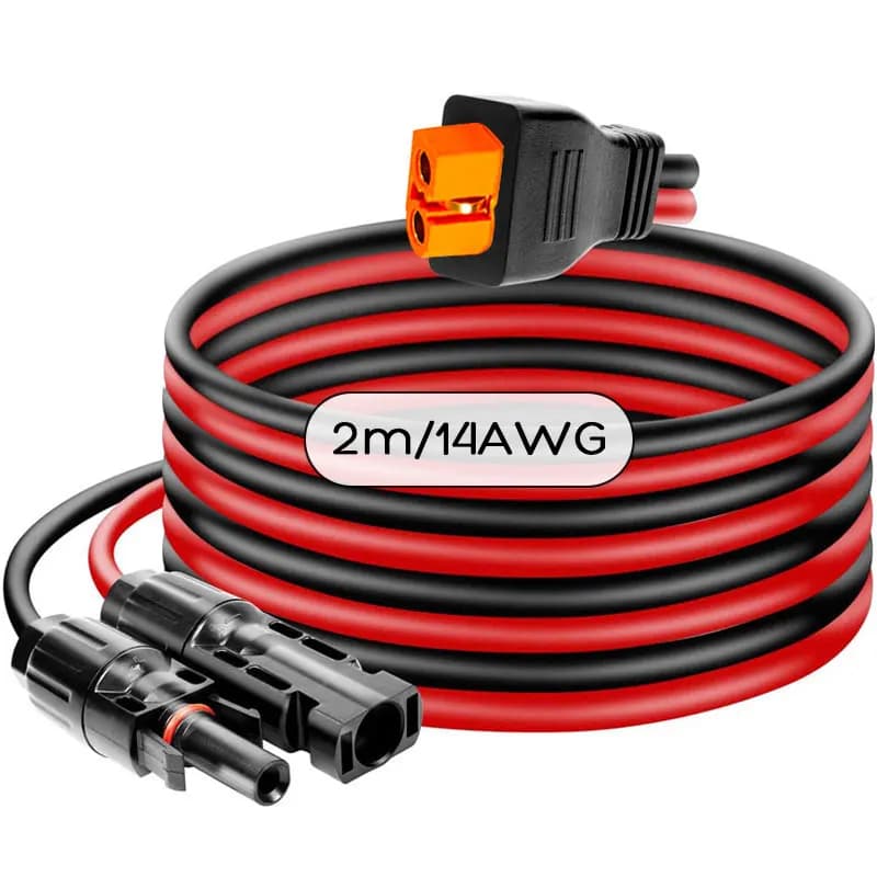 Câble de panneau solaire 3m/12AWG 2m/14AWG vers XT60i-F pour ALLPOWERS Ecoflow Anker SOLIX Bluetti F