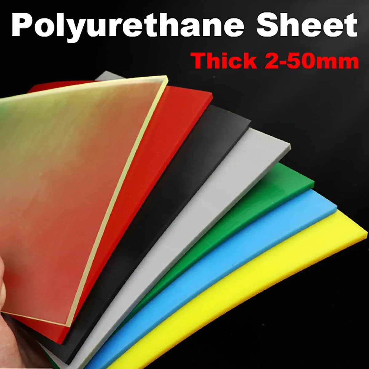 Optique 2-50mm PU PolyVrSheet Vert Rouge Noir Planche de Caoutchouc artificiel astique, Degré d'Usur