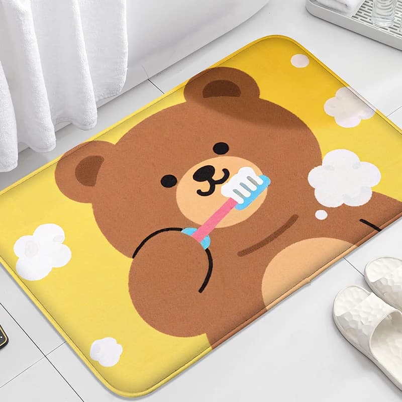 Tapis de sol en forme de canard jaune, petit tapis absorbant, tapis de siège de toilette, tapis de s