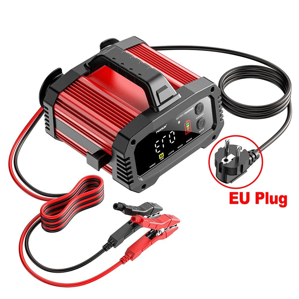 Chargeur de batterie de voiture intelligent Portable 25A/15A, pour moto 12V-24V, plomb-acide AGM GEL