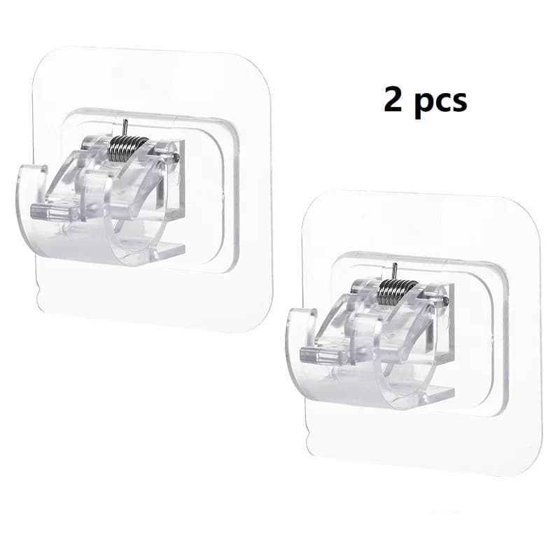 2/4 pièces supports de tringle à rideau auto-adhésif support de tringle à rideau crochets sans clous