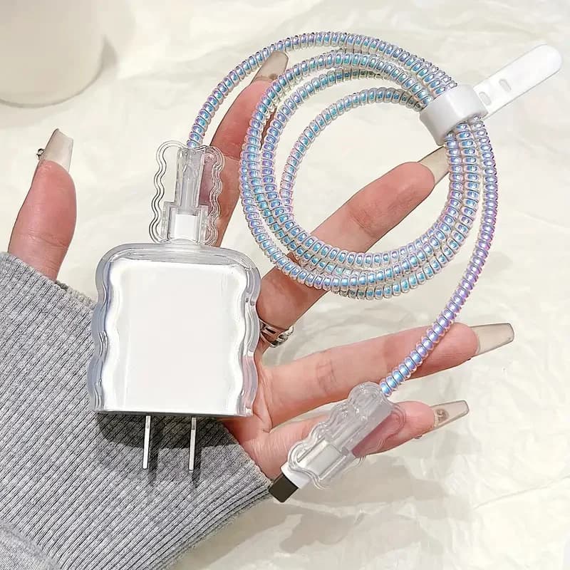 Étui de chargeur Transparent mignon de haute qualité pour IPhone 11 12 13 14 15 18W-20W, housse de P