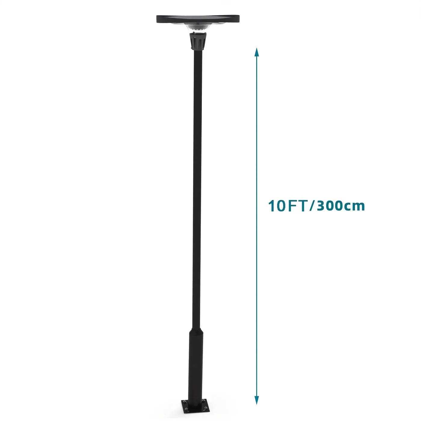 Poteau de lampadaire solaire extérieur 3m en acier galvanisé pour l'éclairage des jardins et des rou