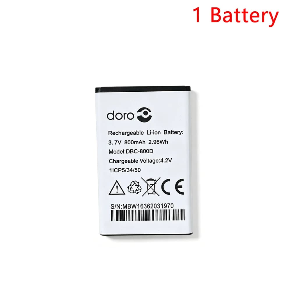 Batterie DBC-800D 3.7V 800mAh pour Doro 500 506 508 509 510 515 6520 6030 Routeur sans fil 24.com Ca