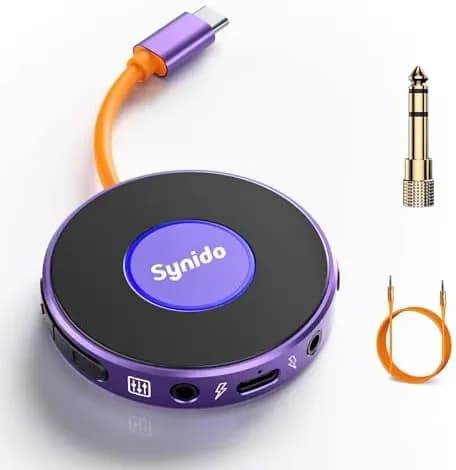 Adaptateur audio Synido Live Dock A10/A20 avec USB-C, enregistrement musical, interface audio portab