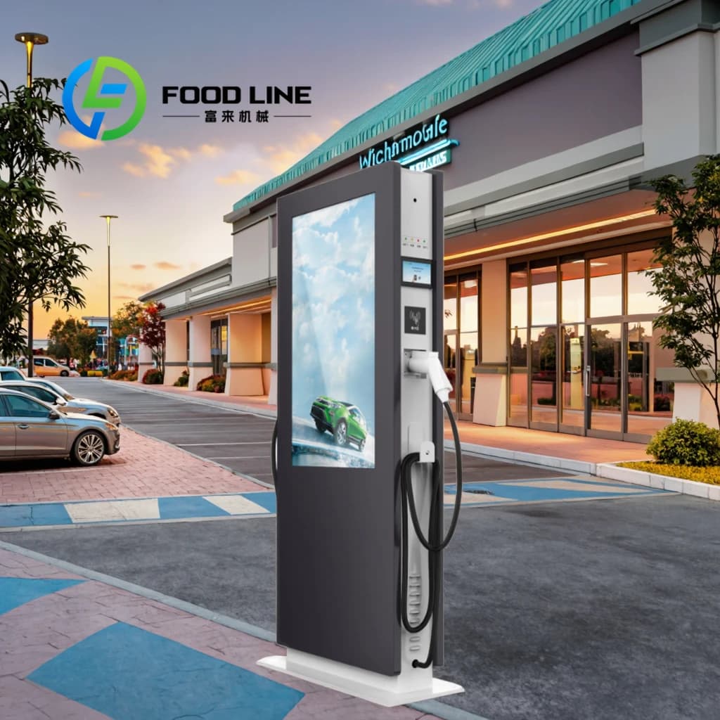 Station de recharge rapide AC avancée 22KW/24KW, montée au sol, IP55, chargeur de voiture électrique