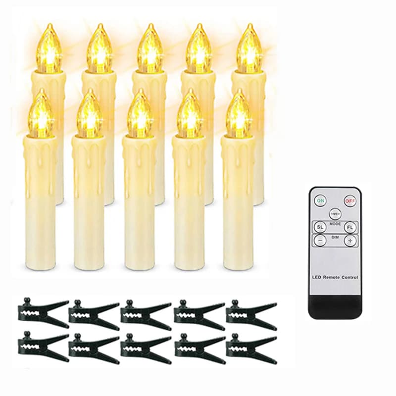 Lumières bougie lumière électroniques lumière clignotantes sans flamme LED, mèche de bougie noire, t