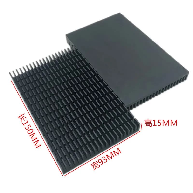 Panneau chauffant en aluminium, 150x93x15mm, dissipateur thermique de haute qualité, plaque noire