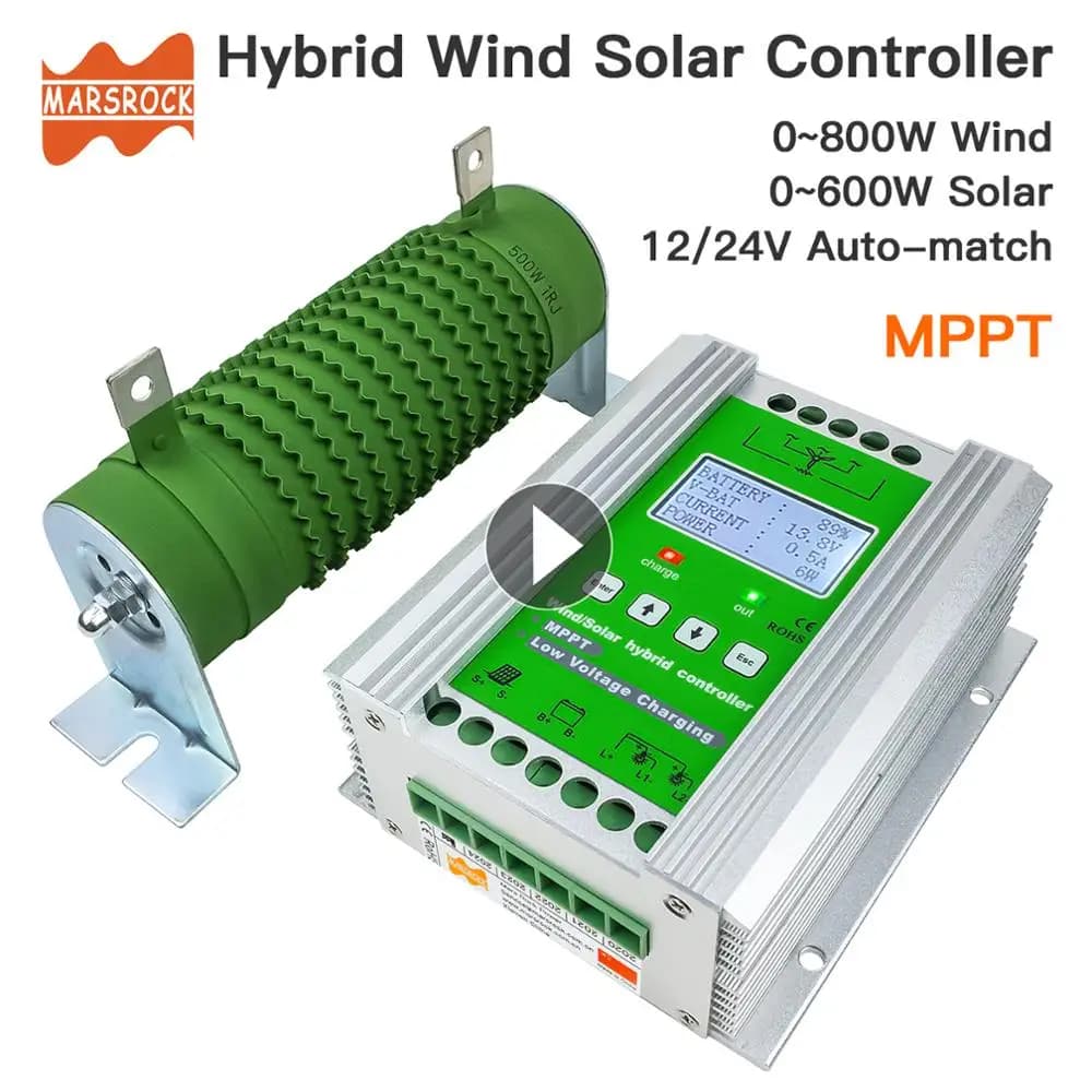 Contrôleur hybride d'éolienne solaire, panneau solaire, panneau d'éolienne, charge de batterie, contrôleur hybride Sochi, MPPT, 12V, 24V, 1400W