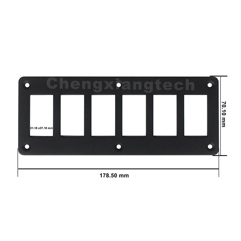 Panneau de montage pour interrupteurs à bascule en aluminium 6 modules, compatible avec les interrupteurs de type Carling/Narva/ARB, pour applications marines et automobiles, kit DIY