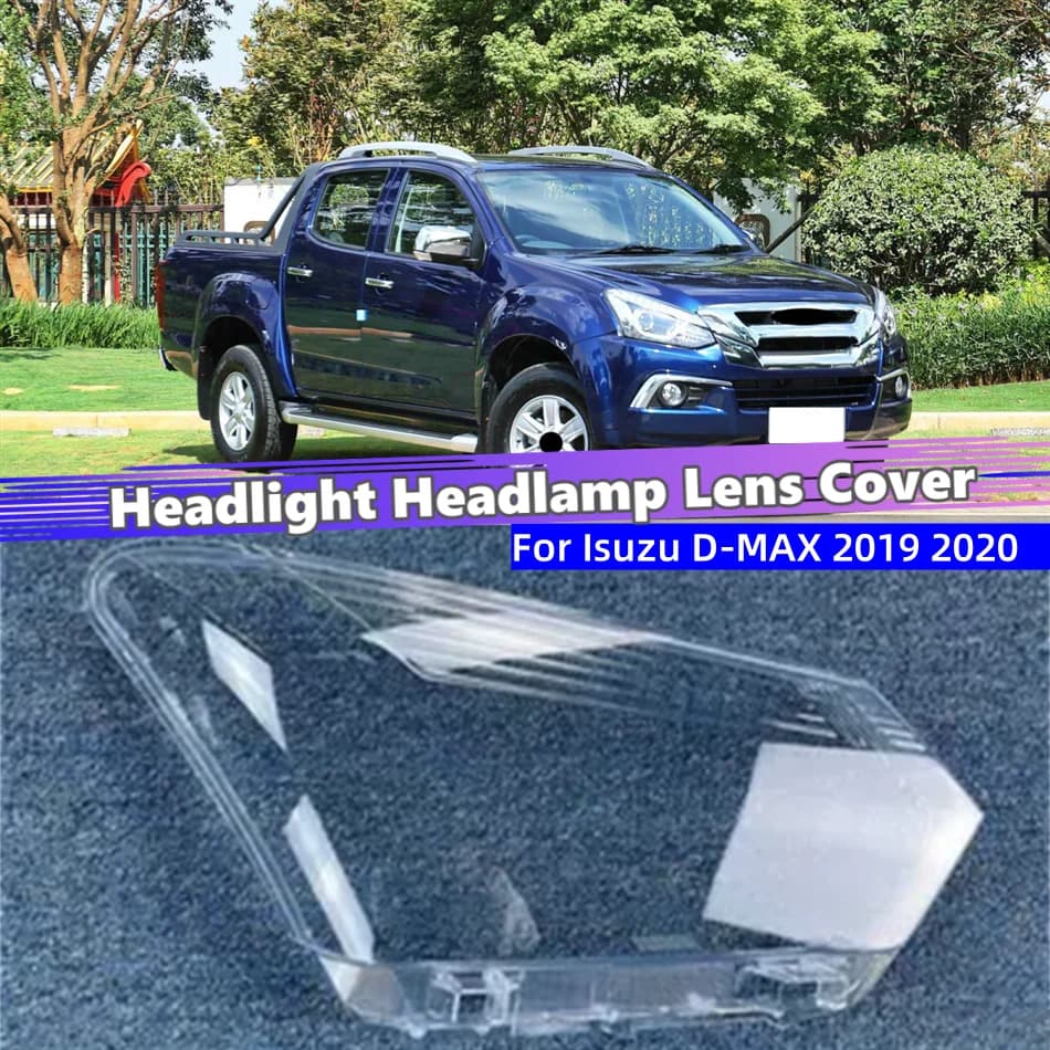 Pour Isuzu D-MAX 2019 2020 Auto accessoires abat-jour lampe phares lumières verre voiture avant phare lentille couverture lumières coque