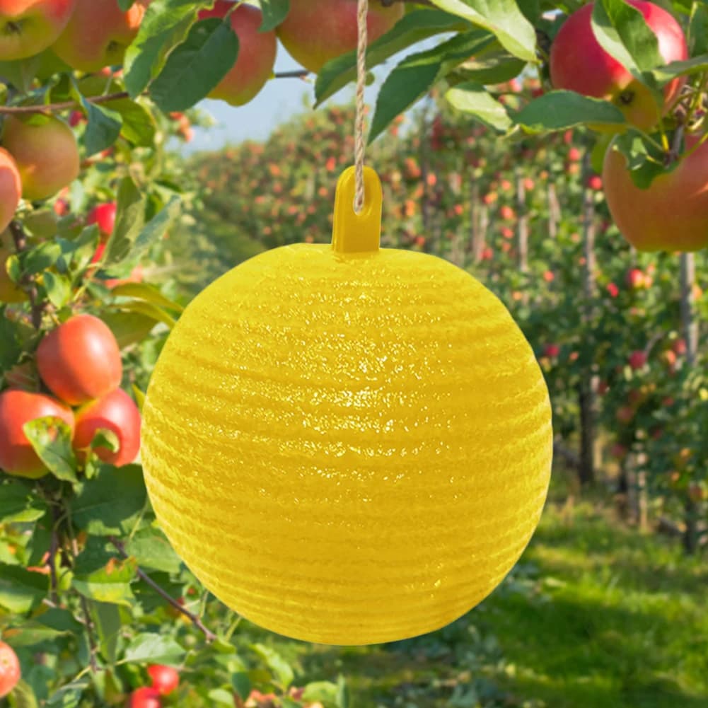 Piège à mouches à fruits en forme de boule, contrôle des guêpes, des abeilles et des insectes, piège à insectes volants de 8 cm, boule pour l'intérieur, l'extérieur, la maison, la cuisine, les plantes