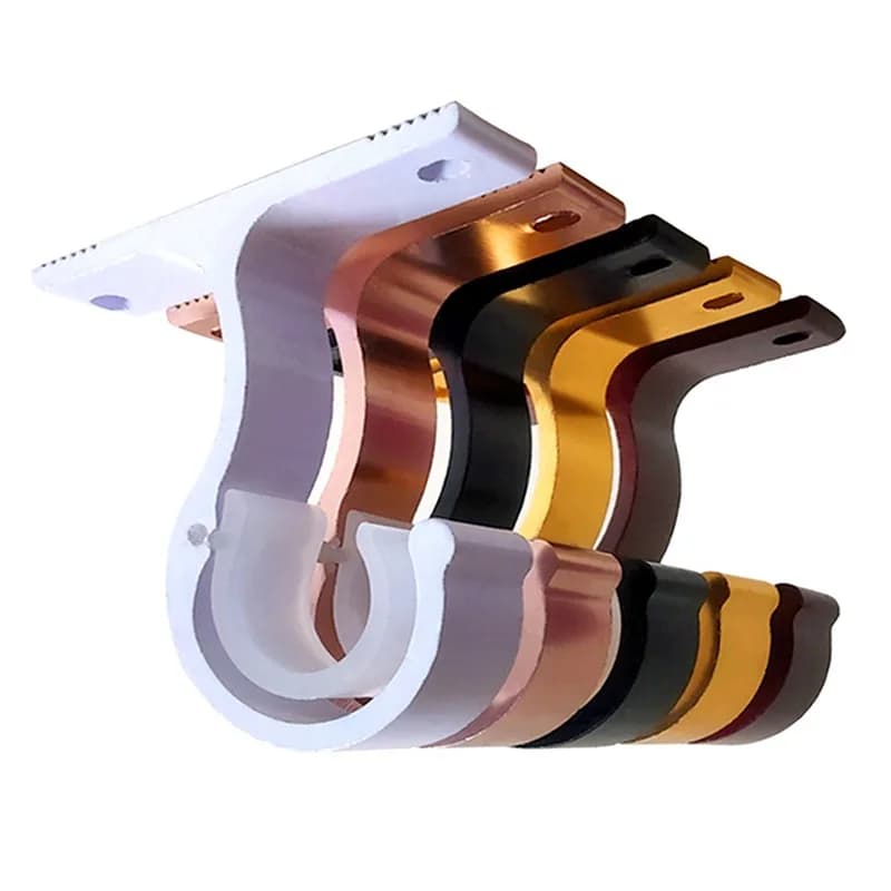 Support mural/plafond pour tringle à rideau, support de fixation en alliage d'aluminium pour tringle romaine, accessoire de fixation pour rideau domestique