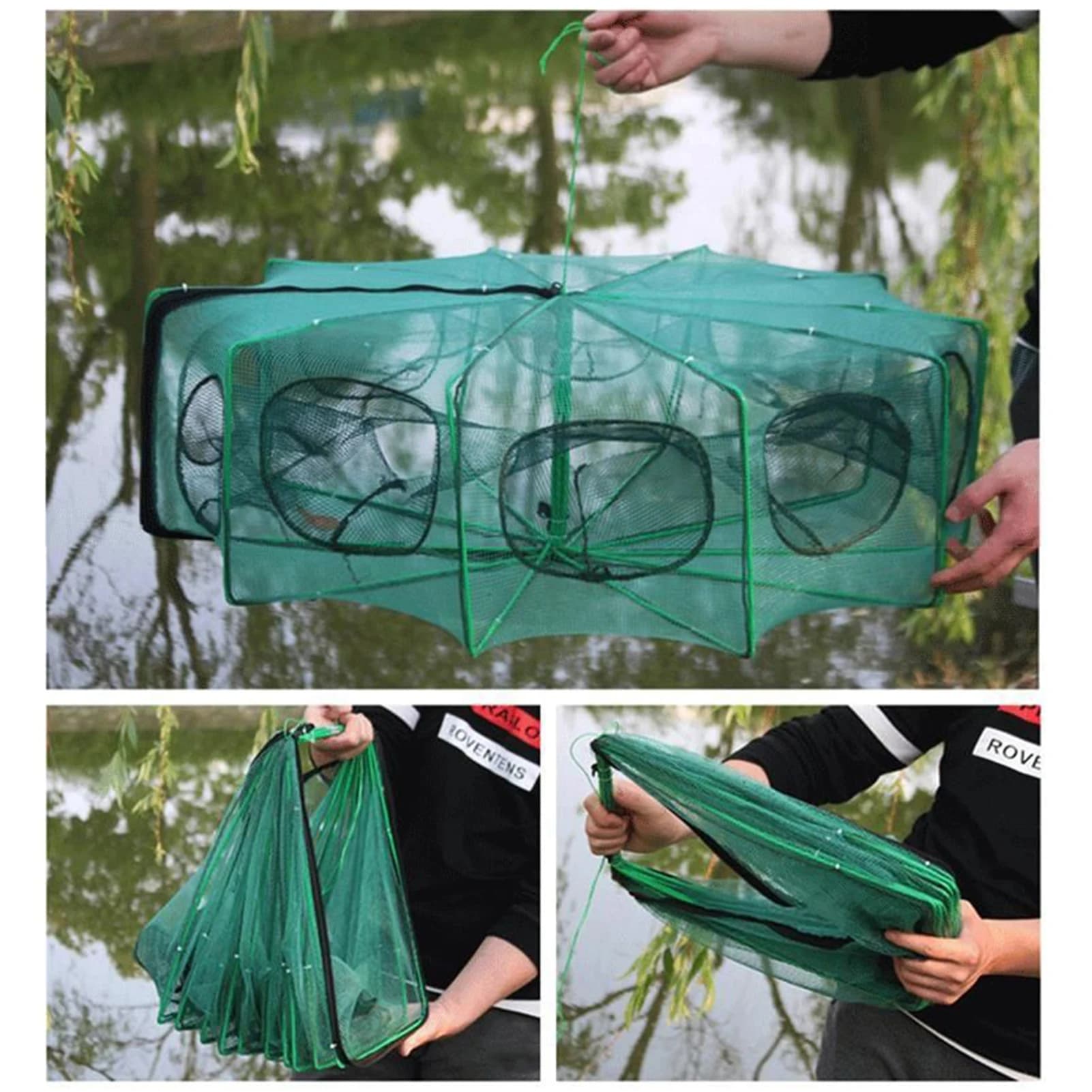 Piège à pêche pliable, panier de pêche léger, piège à crabes pour lit de rivière et pêche côtière