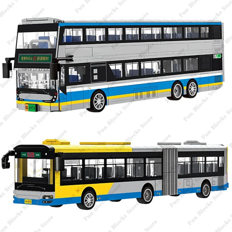 Ensemble de blocs de construction City Intercity Bus, bus de voyage à deux étages, figurine de jeu de rôle passager, briques de bricolage, cadeau pour garçons et filles, 2025