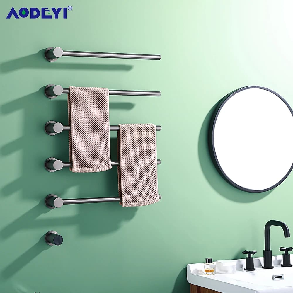 Porte-serviettes chauffant électrique pour salle de bain, affichage numérique, contrôle de la température et du temps, barre dissimulée pour maison intelligente, acier inoxydable 304