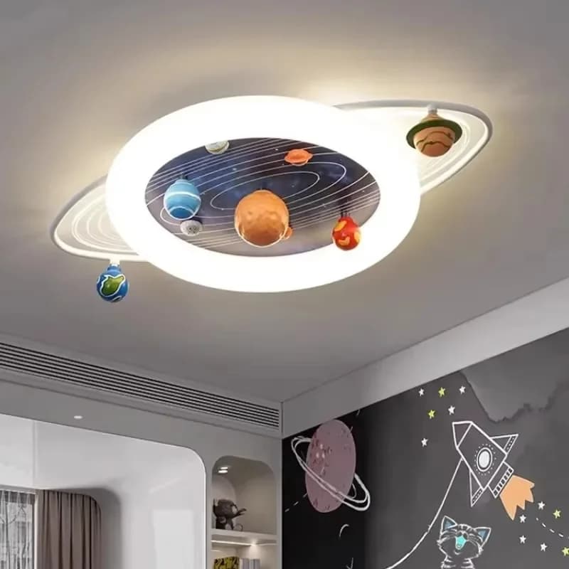 Plafonnier astronaute créatif pour chambre d'enfant, lampe lunaire led kawaii, décoration de la maison, étude, lecture, soins oculaires