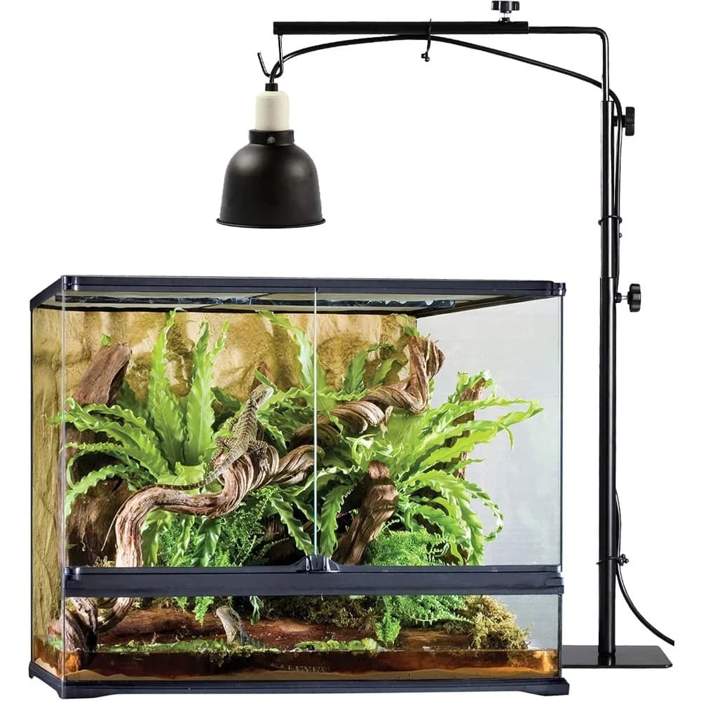 Support de lampe pour Reptile, Support de lampadaire réglable, Support de terre, Support de lampe en métal pour Terrarium en verre, lumière chauffante
