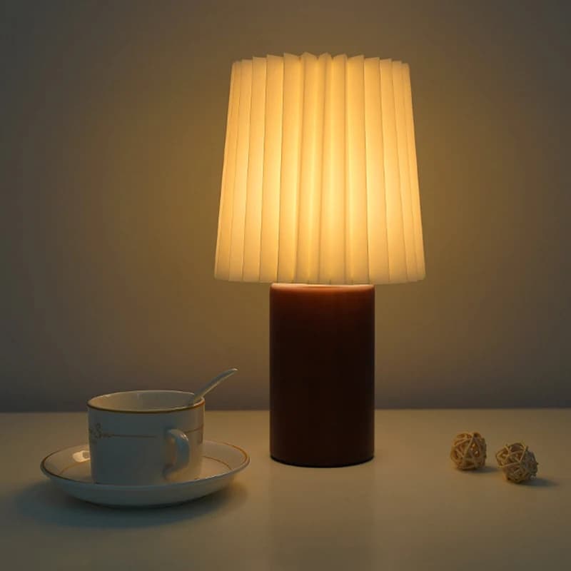 Lampe de Table en tissu Vintage, Base en bois, variable, alimentée par USB, lampe de bureau LED Simple pour la maison, chambre à coucher, chevet, Foyer, salle d'étude, décor