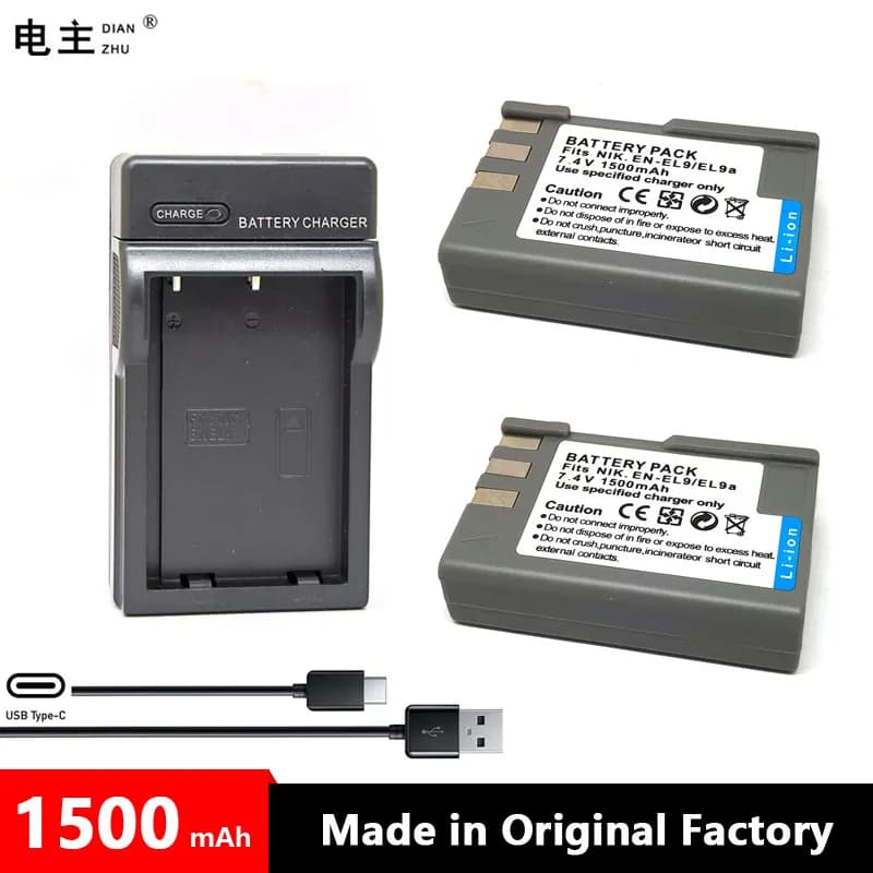 EN-EL9a ENEL9a EN-EL9 ENEL9 EN EL9 EL9a Chargeur de Batterie Pour Nikon D40 D40X D60 D3000 D5000 Appareil Photo Numérique