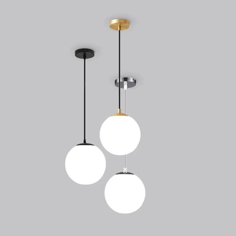 Lampe suspendue en forme de Globe blanc