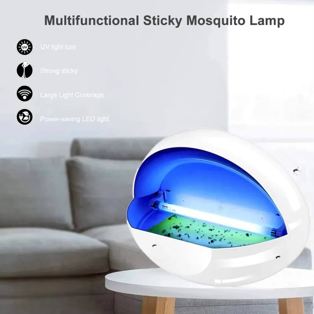 Lampe anti-moustiques UV 8W, piège à insectes électrique pour maison, hôtel, restaurant, intérieur, capteur de mouches avec technologie fluorescente