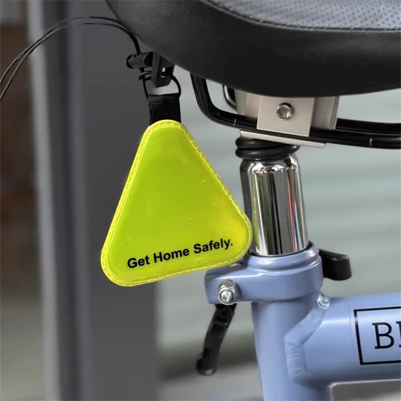 Triangle réflecteur de vélo pour Brompton, panneaux réfléchissants pour vélo de route, panneaux d'avertissement de sécurité 8x8cm