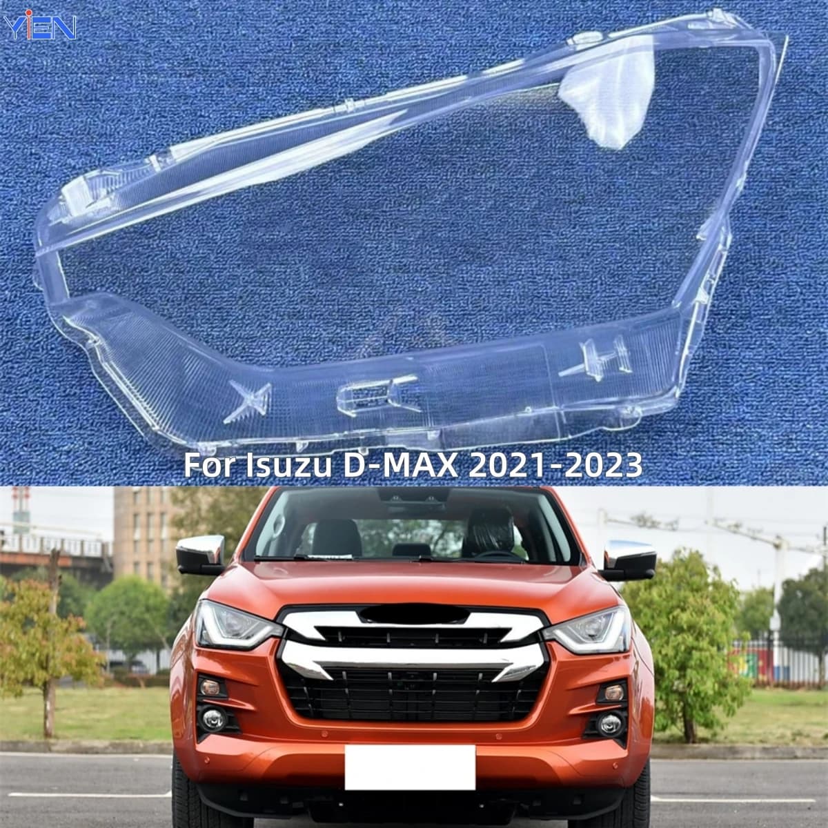 Couvercle de phares entièrement Transparent en Polycarbonate, brillant, accessoires pour Isuzu D-MAX 2021 2022 2023