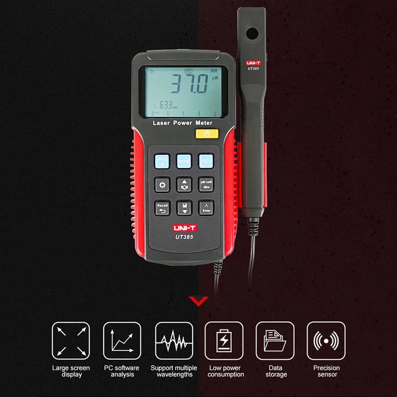 T UT385 Compteur de puissance laser Analyseur