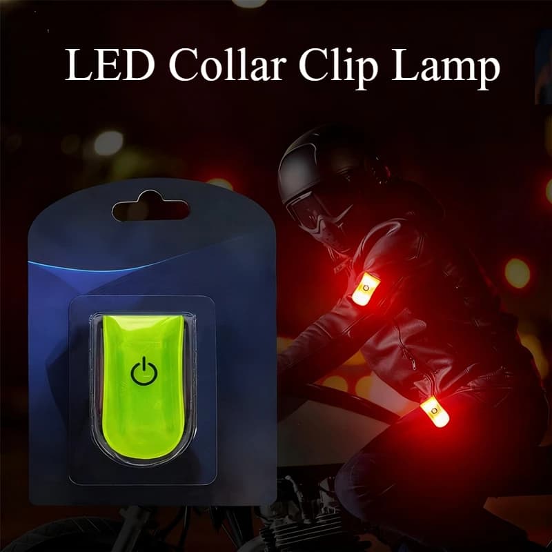 Clignotant nuit course lumière Jogging LED alarme avertissement pince aimant