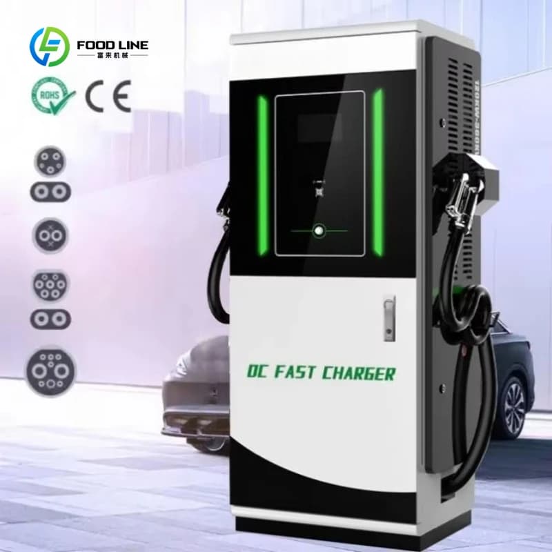 Station de recharge DC pour véhicules électriques haute efficacité 180 kW avec écran publicitaire tactile 55 pouces – Borne de recharge rapide intelligente pour véhicules électriques commerciaux