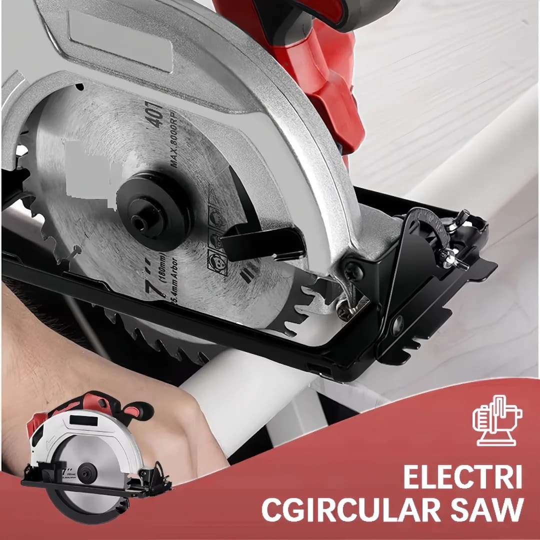 Scie circulaire électrique sans fil de 7 pouces, Machine de découpe de panneaux haute puissance, outils électriques pour le travail du bois, batterie Milwaukee 18V