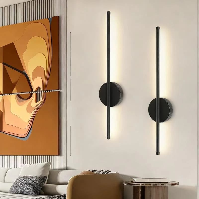 Lot de 2 lampes murales rechargeables, lumière LED murale sans fil avec télécommande, décorative et à intensité réglable pour le salon