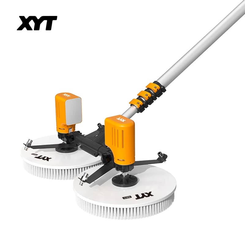 XYT-Kit complet de nettoyage de panneaux solaires, brosse électrique à double tête, équipement long, machine photovoltaïque, outil de nettoyage