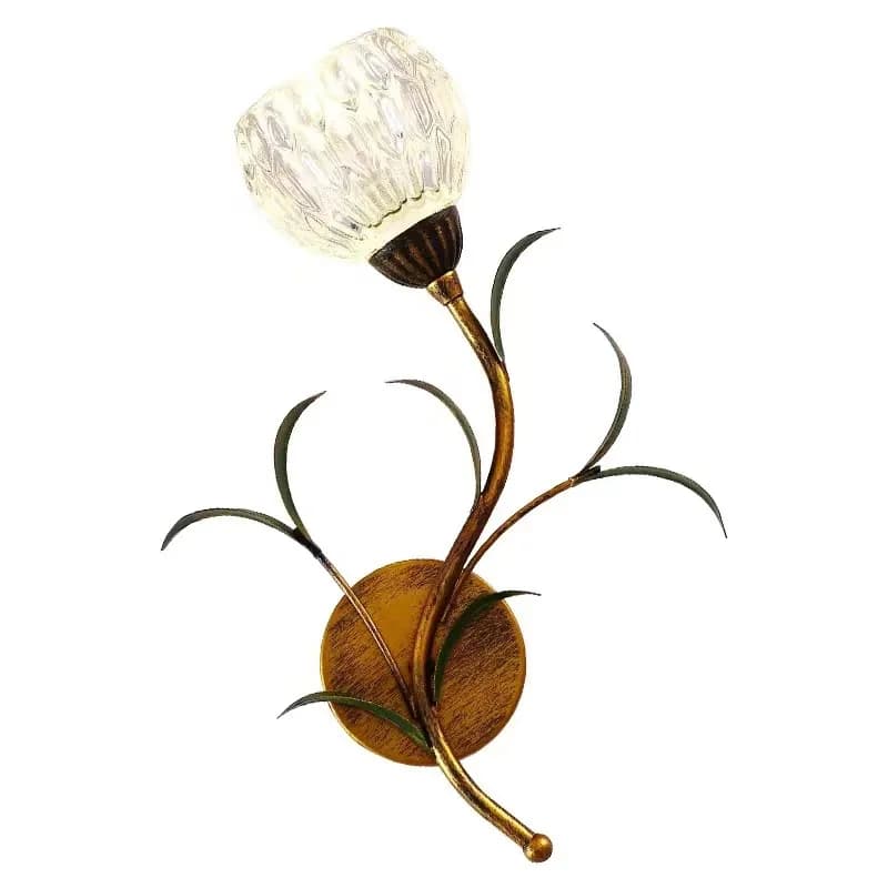 Applique murale à motif floral français, luminaire rétro de style campagnard américain pour salon, chambre à coucher, chevet, hall d'entrée, couloir