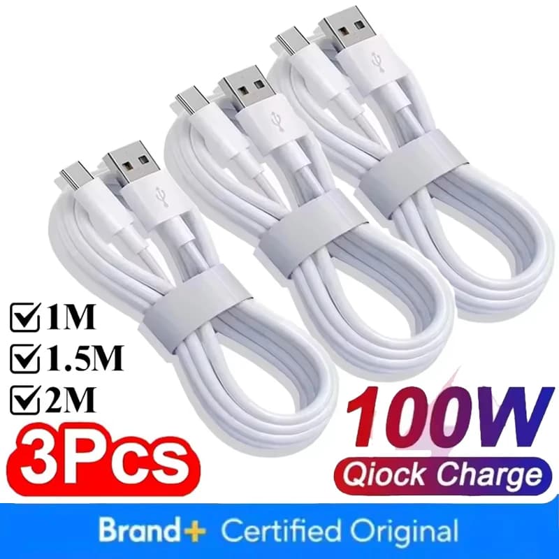 Câble de Charge rapide de Type C 6A 100W, cordon de données USB C pour Huawei Mate 40 50 Honor Xiaomi Samsung