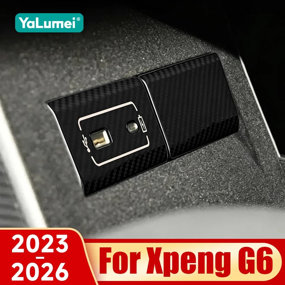 Pour Xpeng G6 2023 2024 2025 2026 : Cache de protection pour port de charge USB central de console de voiture