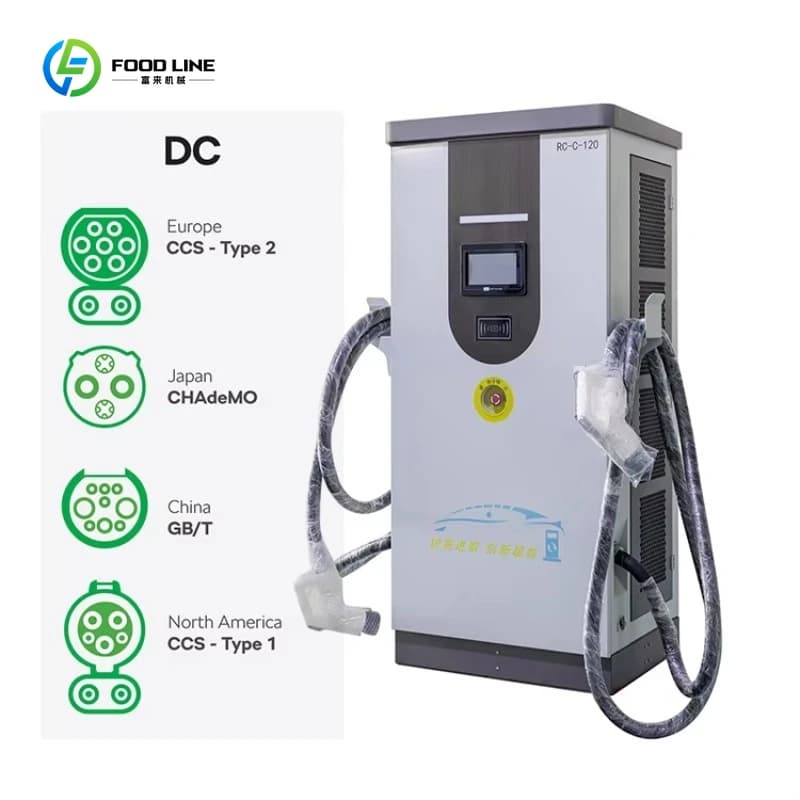 Chargeur rapide DC de niveau 3 personnalisé de 60 à 200 kW