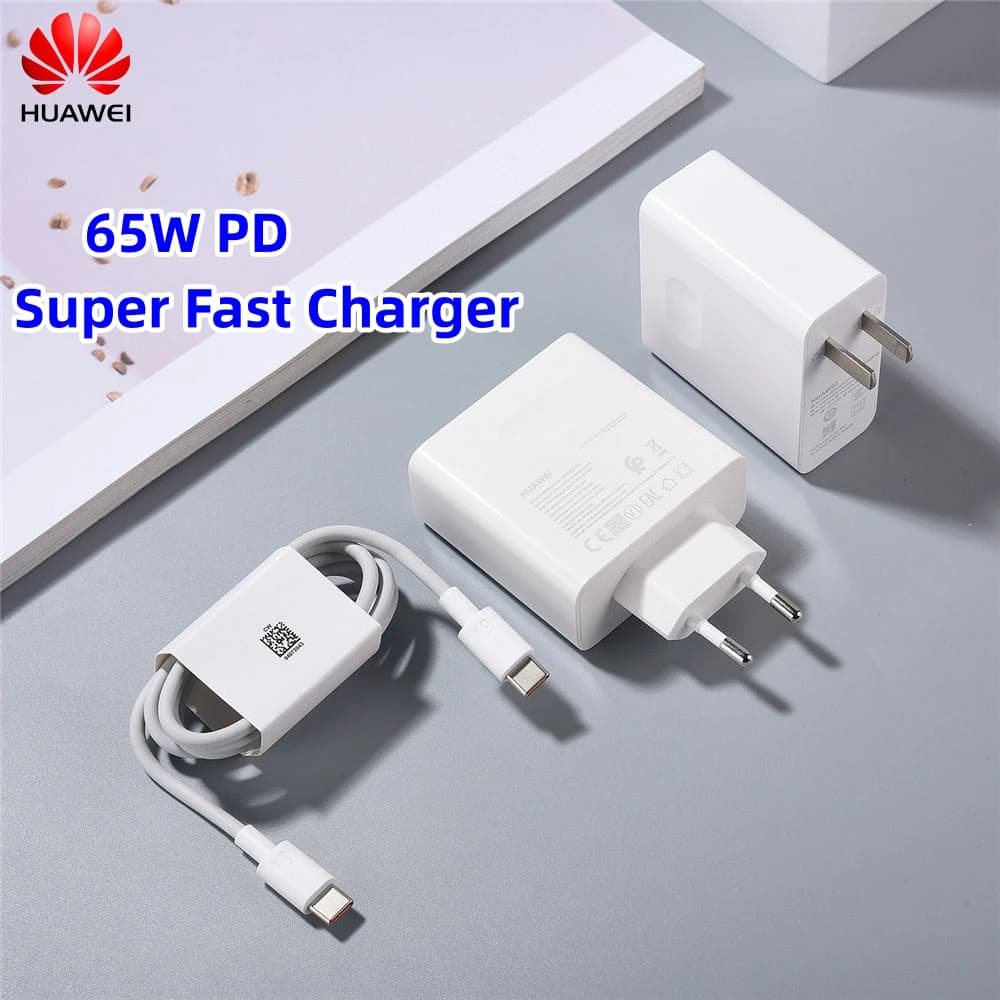 Huawei – chargeur PD Super rapide 65W, prise ue/US, adaptateur d'alimentation 6A 100CM, câble USB Type C pour ordinateur portable Matebook 15 14 X Pro D15 D14